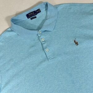 Polo Ralph Lauren‎ Classic Fit Shirt Men's XXL Blue Short Sleeve Golf